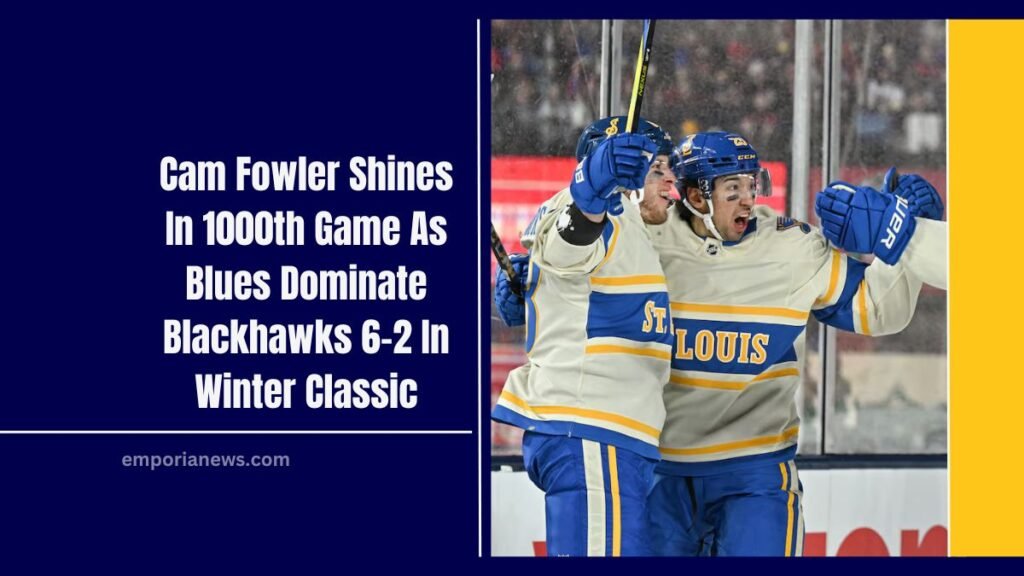 Cam Fowler Shines In 1000th Game As Blues Dominate Blackhawks 6-2 In Winter Classic