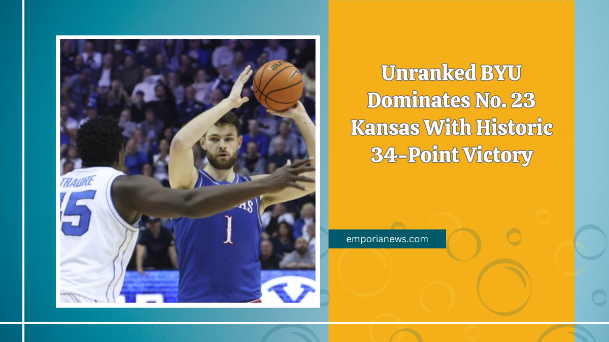 Unranked BYU Dominates No. 23 Kansas With Historic 34-Point Victory