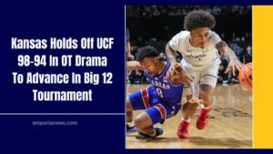 Kansas Holds Off UCF 98-94 In OT Drama To Advance In Big 12 Tournament