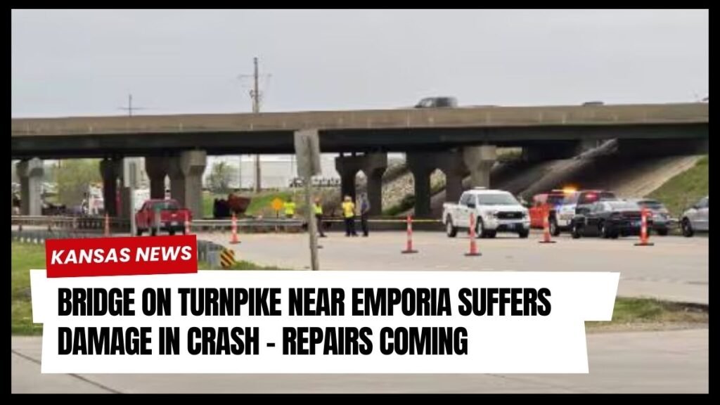 Bridge on Turnpike Near Emporia Suffers Damage in Crash – Repairs Coming