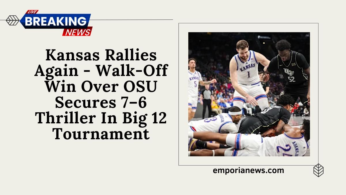 Kansas Rallies Again - Walk-Off Win Over OSU Secures 7–6 Thriller In Big 12 Tournament