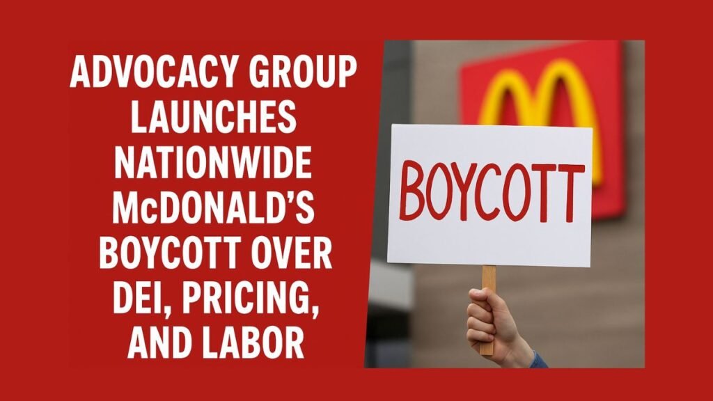 Advocacy Group Launches Nationwide McDonald’s Boycott Over DEI, Pricing, and Labor Concerns