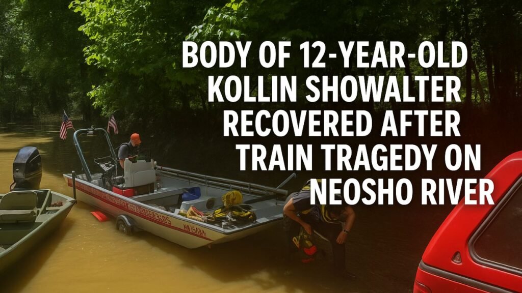 Body of 12-Year-Old Kollin Showalter Recovered After Train Tragedy on Neosho River