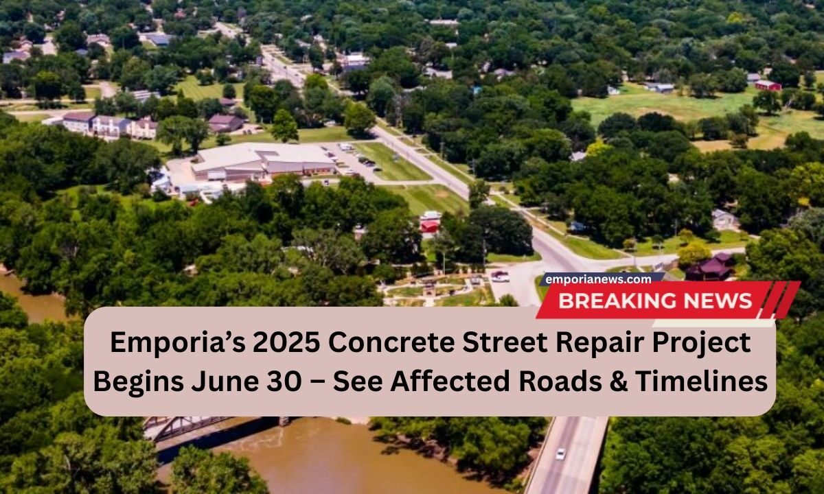 Emporia’s 2025 Concrete Street Repair Project Begins June 30 – See Affected Roads & Timelines