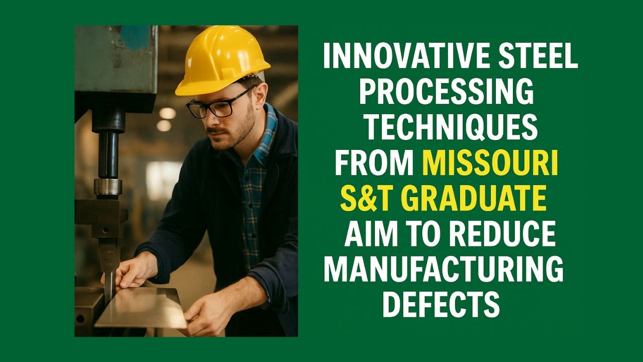 Innovative Steel Processing Techniques from Missouri S&T Graduate Aim to Reduce Manufacturing Defects