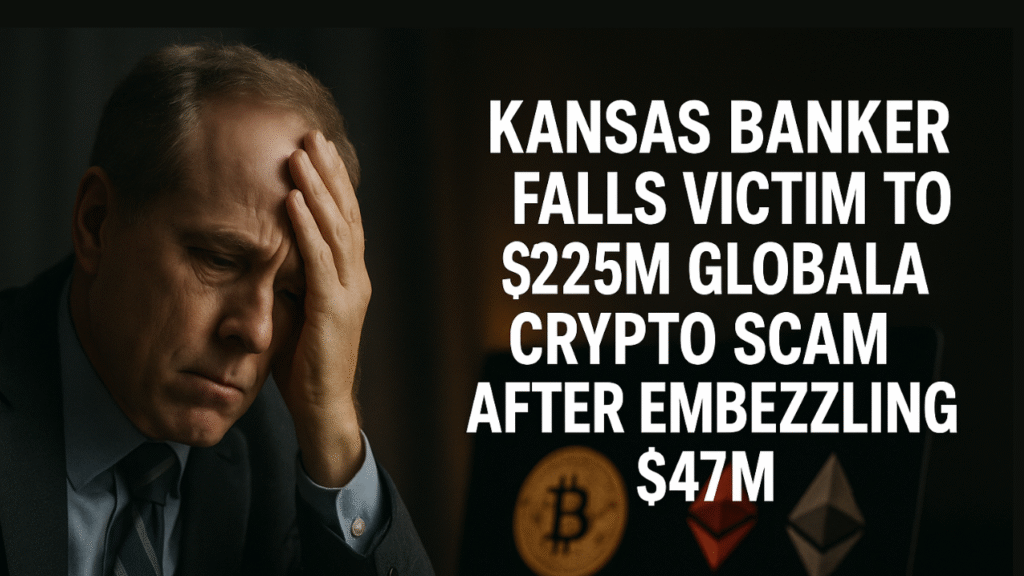 Kansas Banker Falls Victim to $225M Global Crypto Scam After Embezzling $47M
