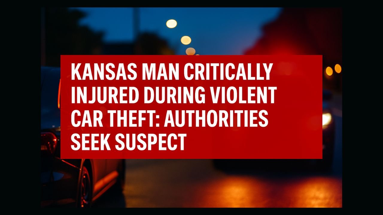 Kansas Man Critically Injured During Violent Car Theft Authorities Seek Suspect
