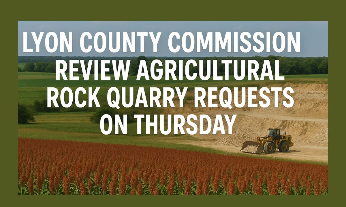 Lyon County Commission to Review Agricultural Rock Quarry Requests on Thursday