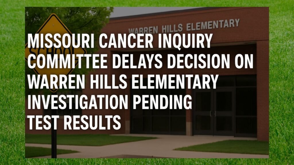Missouri Cancer Inquiry Committee Delays Decision on Warren Hills Elementary Investigation Pending Test Results