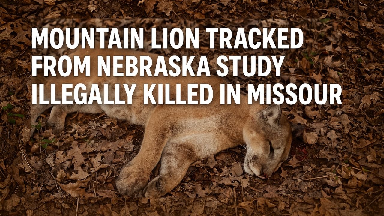 Mountain Lion Tracked from Nebraska Study Illegally Killed in Missouri