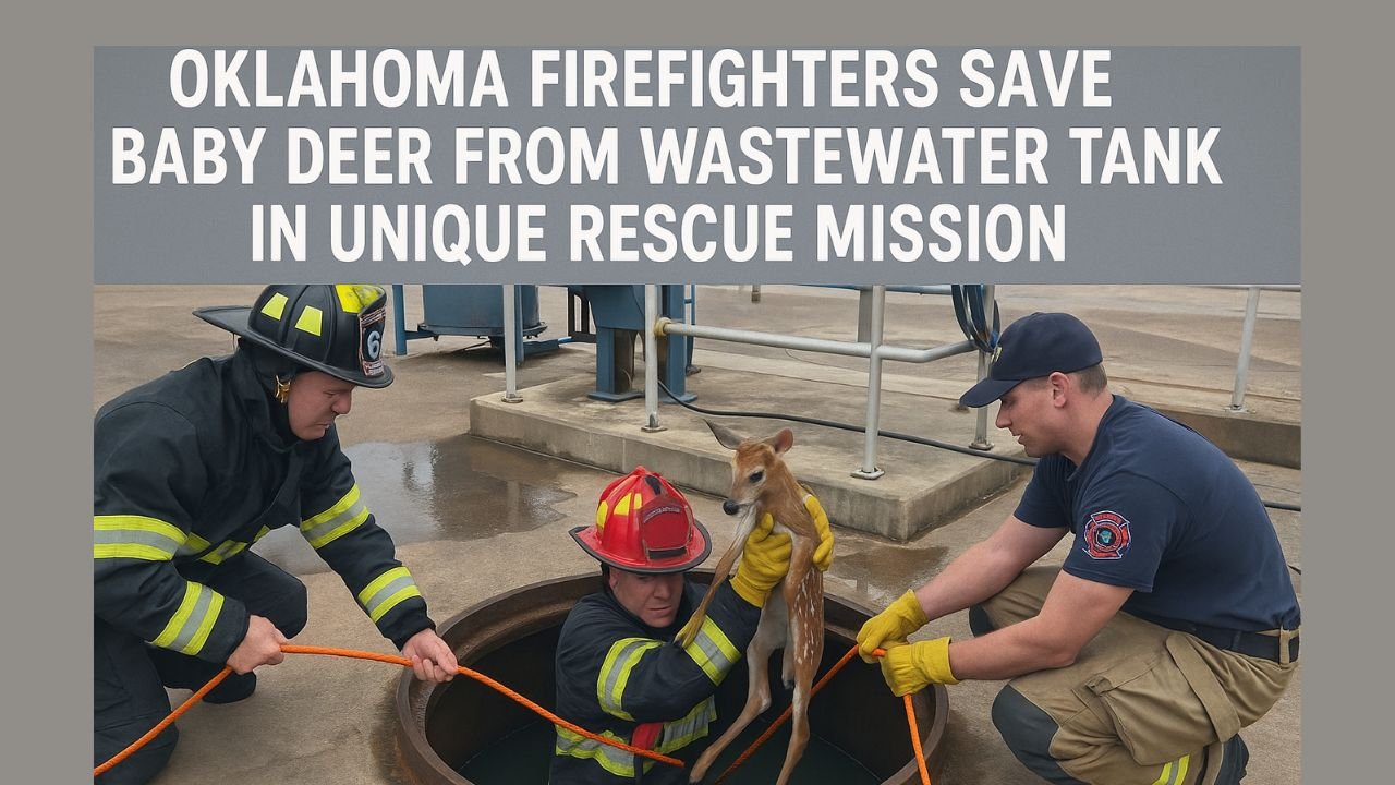 Oklahoma Firefighters Save Baby Deer from Wastewater Tank in Unique Rescue Mission