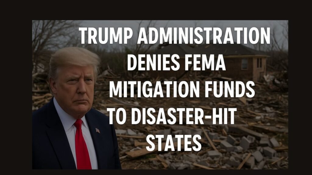 Trump Administration Denies FEMA Mitigation Funds to Disaster-Hit States
