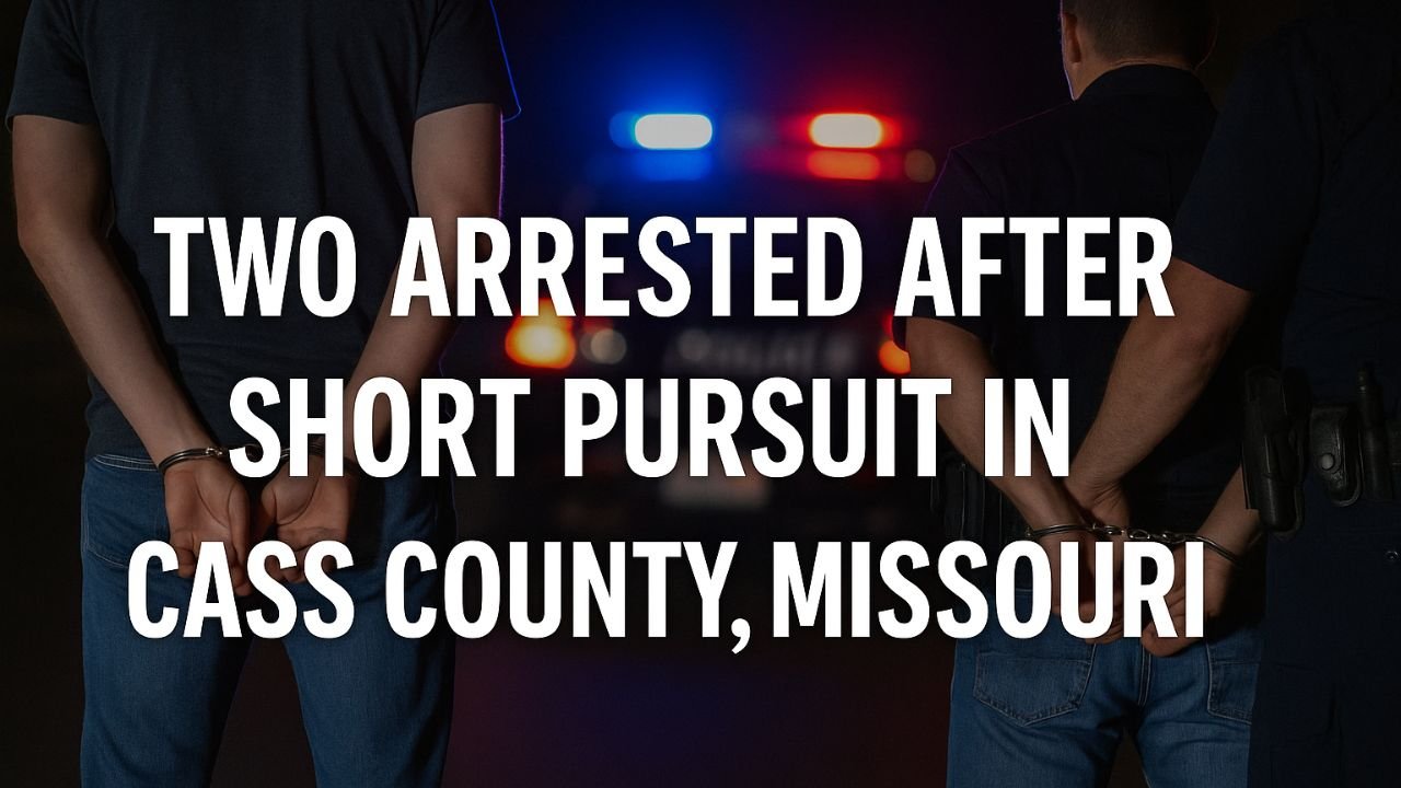 Two Arrested After Short Pursuit in Cass County, Missouri