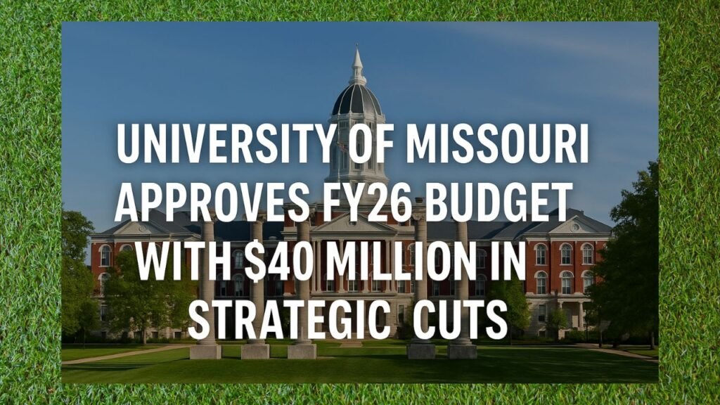 University of Missouri Approves FY26 Budget with $40 Million in Strategic Cuts