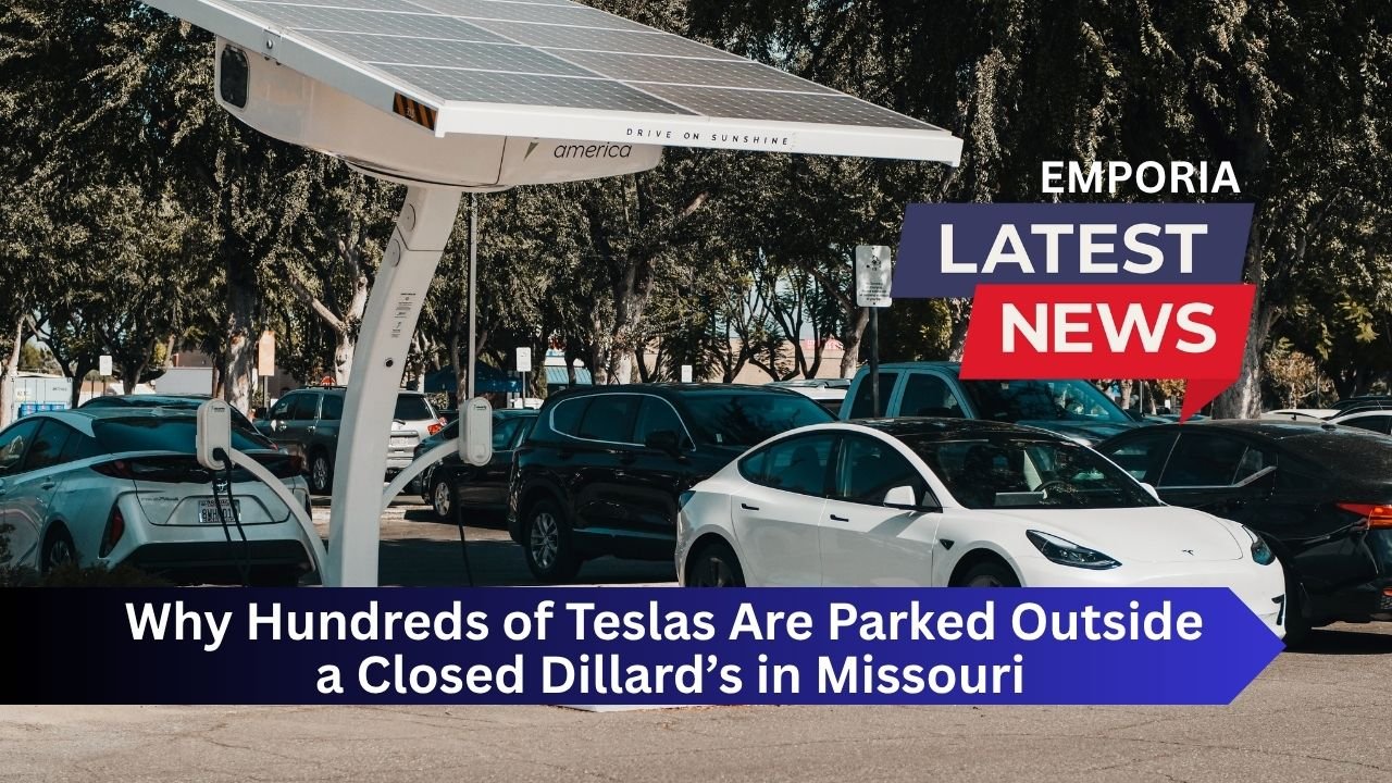 Why Hundreds of Teslas Are Parked Outside a Closed Dillard’s in Missouri