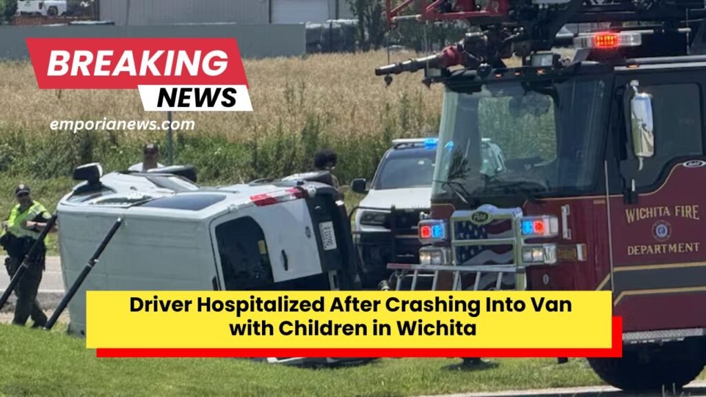Driver Hospitalized After Crashing Into Van with Children in Wichita