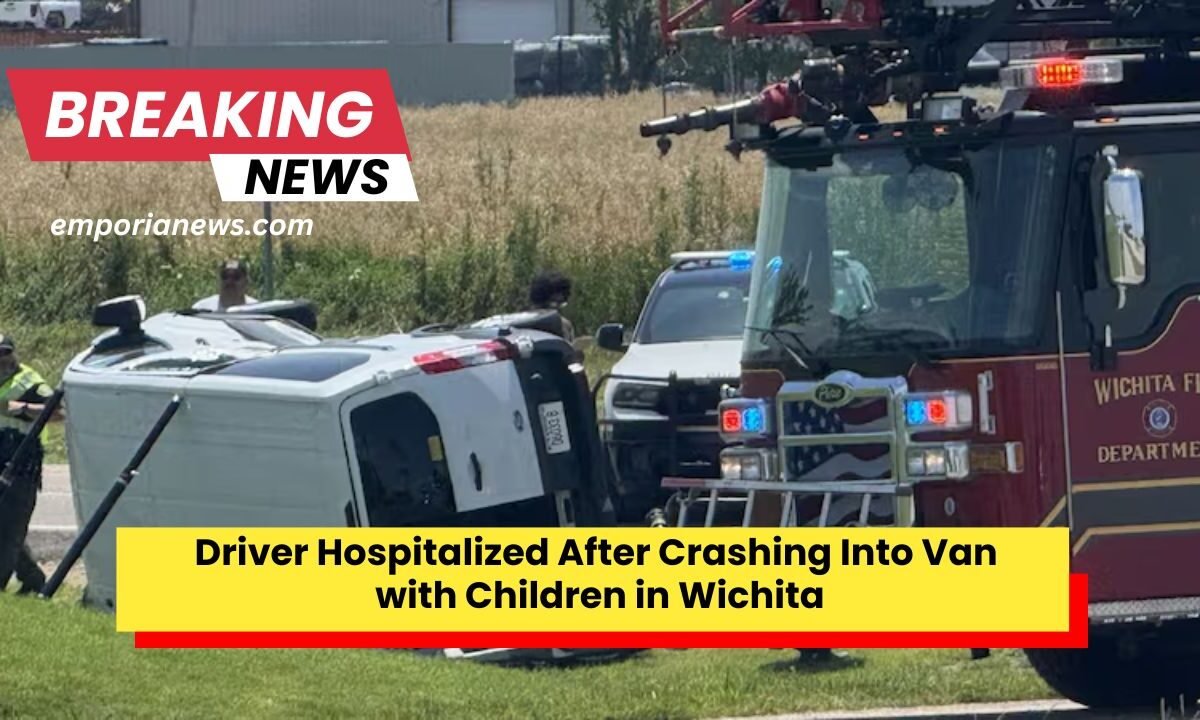 Driver Hospitalized After Crashing Into Van with Children in Wichita
