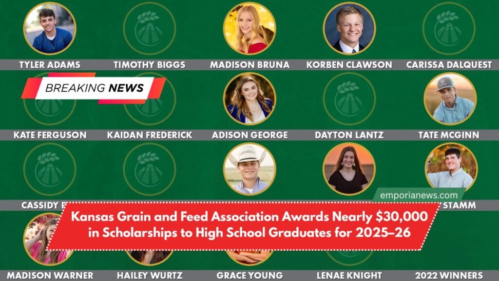 Kansas Grain and Feed Association Awards Nearly $30,000 in Scholarships to High School Graduates for 2025–26