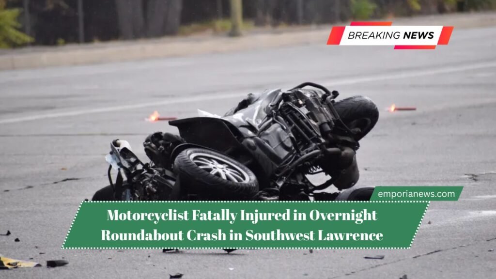 Motorcyclist Fatally Injured in Overnight Roundabout Crash in Southwest Lawrence