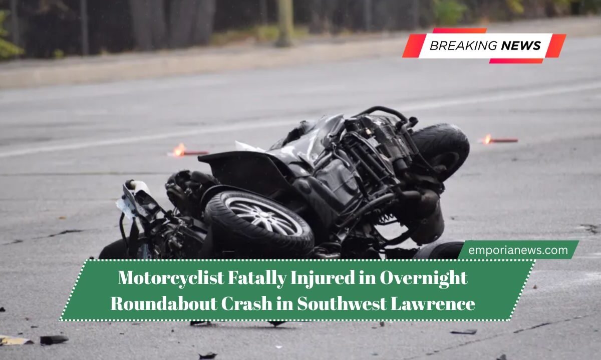 Motorcyclist Fatally Injured in Overnight Roundabout Crash in Southwest Lawrence