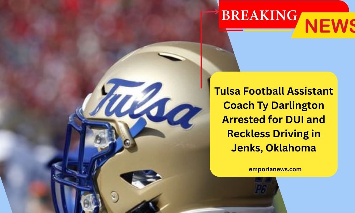 Tulsa Football Assistant Coach Ty Darlington Arrested for DUI and Reckless Driving in Jenks, Oklahoma