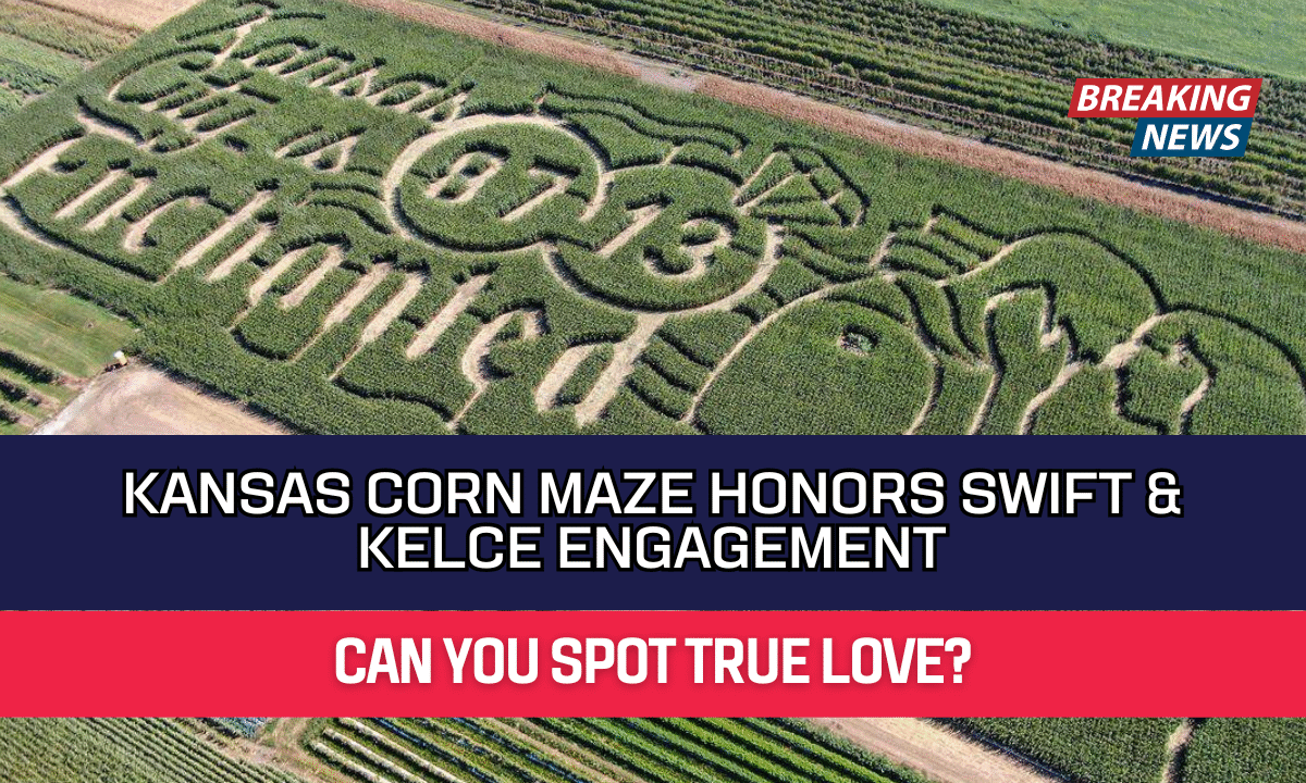 Kansas Corn Maze Honors Swift & Kelce Engagement