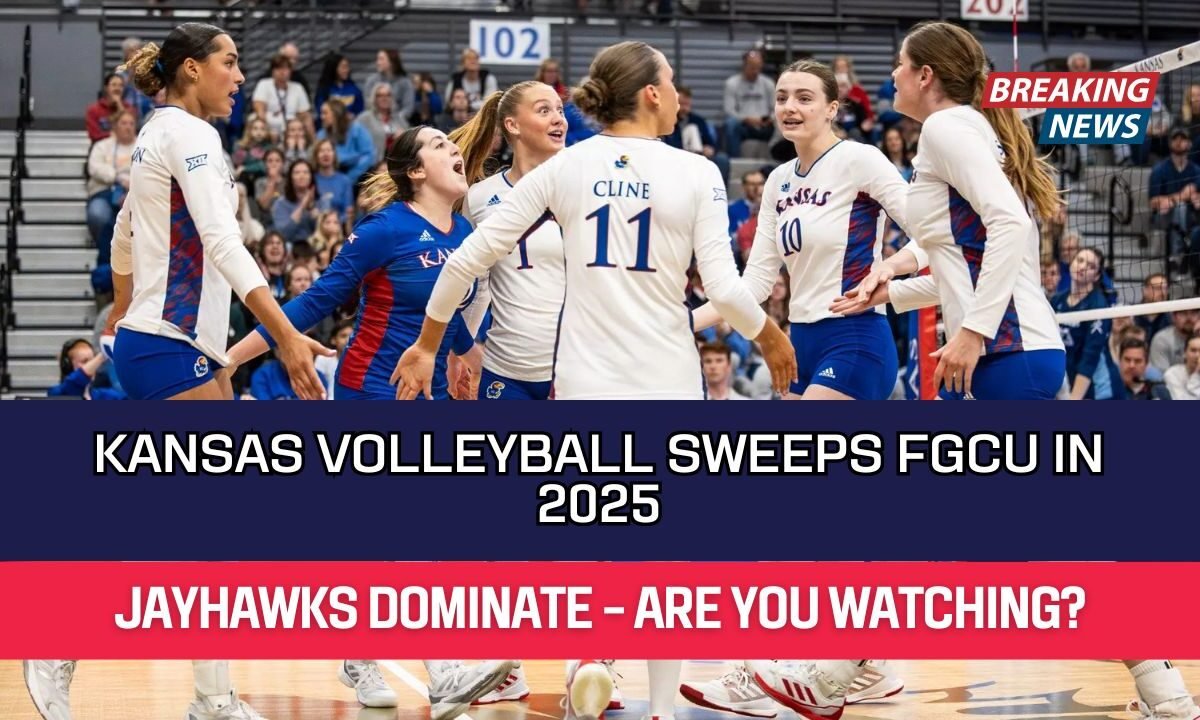 Kansas Volleyball Sweeps FGCU in 2025