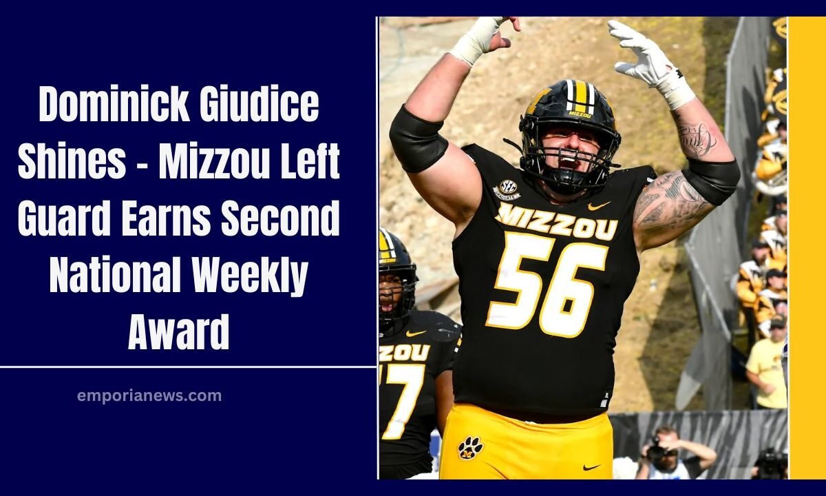 Dominick Giudice Shines - Mizzou Left Guard Earns Second National Weekly Award