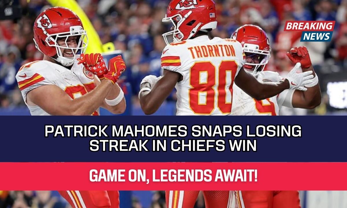 Patrick Mahomes Snaps Losing Streak in Chiefs Win
