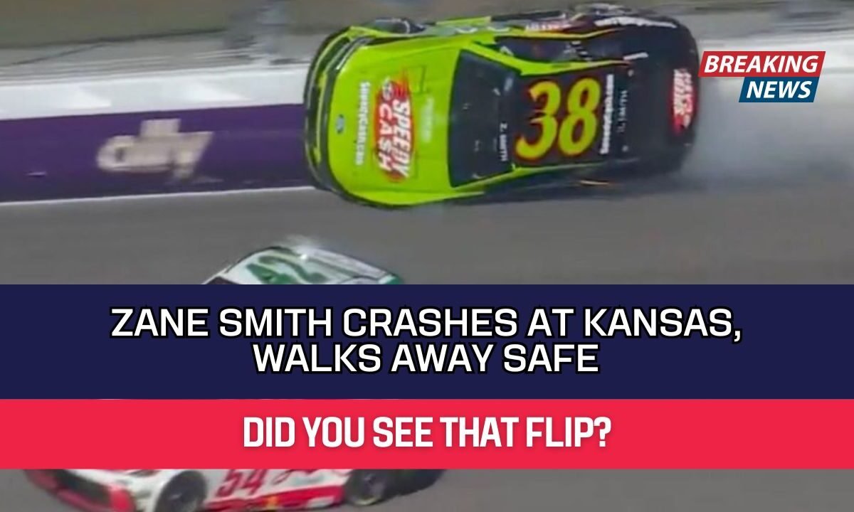 Zane Smith Crashes at Kansas, Walks Away Safe
