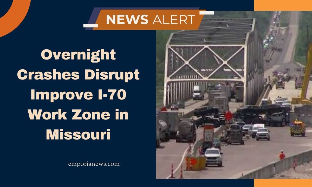 Overnight Crashes Disrupt Improve I-70 Work Zone in Missouri