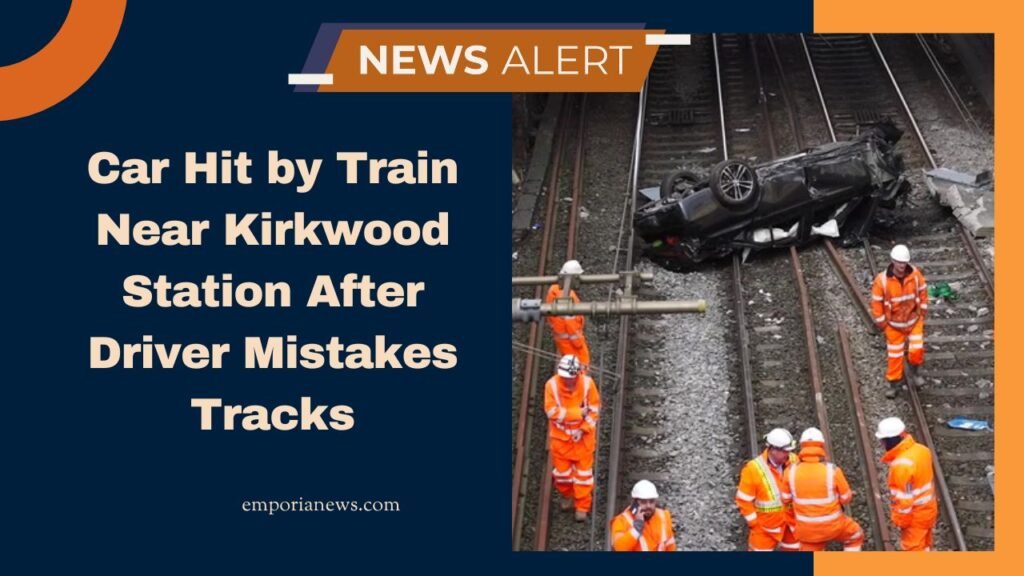 Car Hit by Train Near Kirkwood Station After Driver Mistakes Tracks