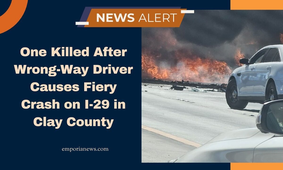 One Killed After Wrong-Way Driver Causes Fiery Crash on I-29 in Clay County