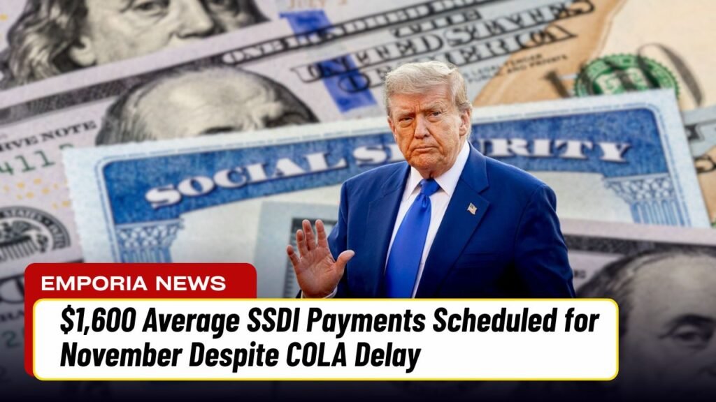 $1,600 Average SSDI Payments Scheduled for November Despite COLA Delay