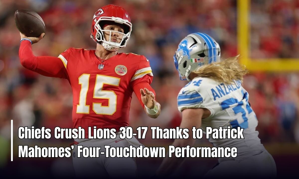 Chiefs Crush Lions 30-17 Thanks to Patrick Mahomes’ Four-Touchdown Performance