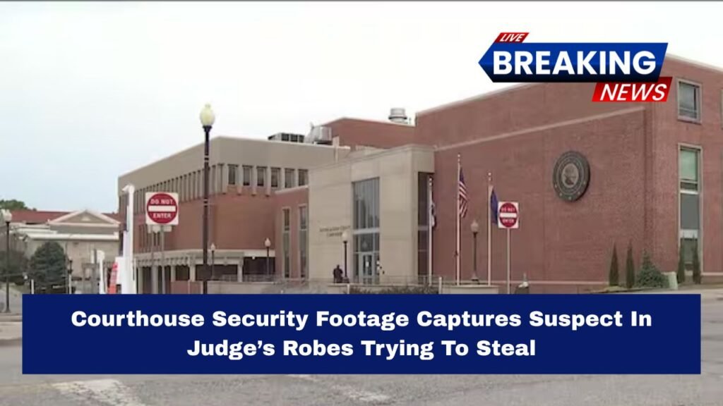 Courthouse Security Footage Captures Suspect In Judge’s Robes Trying To Steal