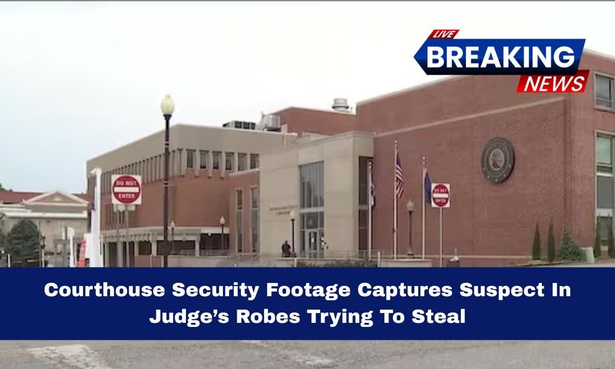 Courthouse Security Footage Captures Suspect In Judge’s Robes Trying To Steal