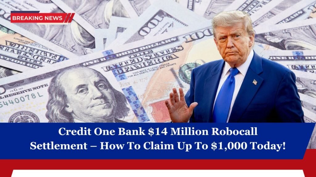 Credit One Bank $14 Million Robocall Settlement – How To Claim Up To $1,000 Today!
