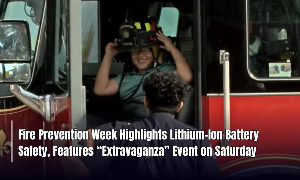 Fire Prevention Week Highlights Lithium-Ion Battery Safety, Features “Extravaganza” Event on Saturday