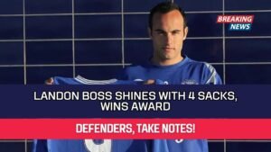 Landon Boss Shines With 4 Sacks, Wins Award