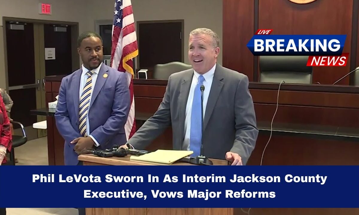 Phil LeVota Sworn In As Interim Jackson County Executive, Vows Major Reforms