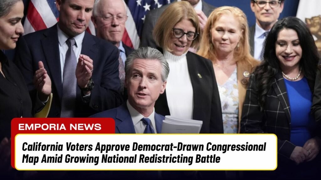 California Voters Approve Democrat-Drawn Congressional Map Amid Growing National Redistricting Battle