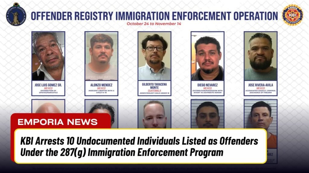 KBI Arrests 10 Undocumented Individuals Listed as Offenders Under the 287(g) Immigration Enforcement Program