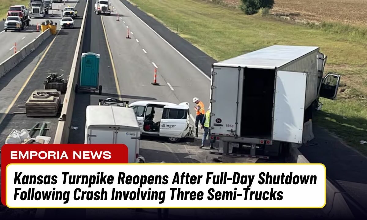 Kansas Turnpike Reopens After Full-Day Shutdown Following Crash Involving Three Semi-Trucks