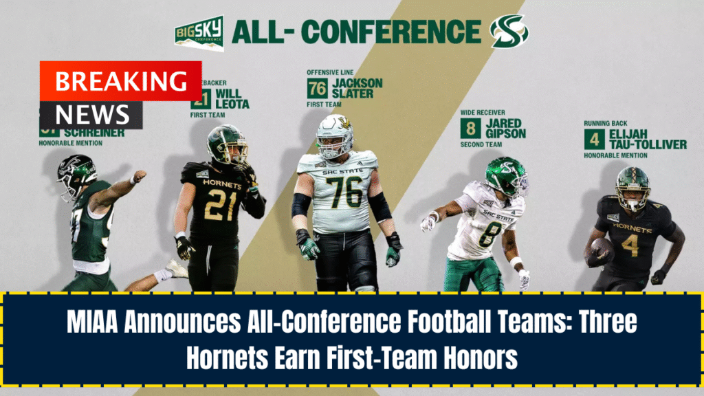 MIAA Announces All-Conference Football Teams: Three Hornets Earn First-Team Honors