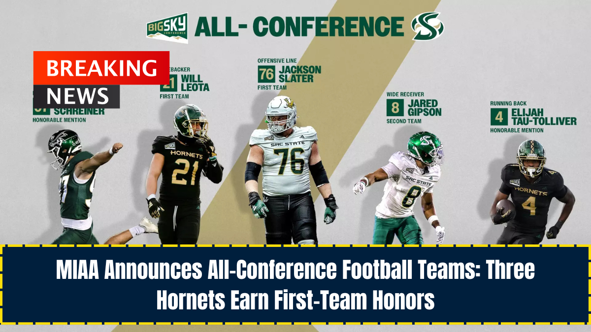 MIAA Announces All-Conference Football Teams: Three Hornets Earn First-Team Honors