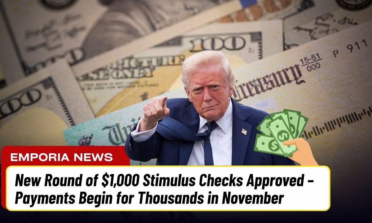 New Round of $1,000 Stimulus Checks Approved – Payments Begin for Thousands in November