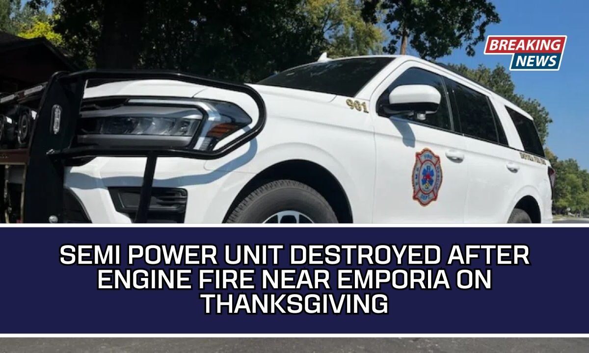 Semi Power Unit Destroyed After Engine Fire Near Emporia On Thanksgiving