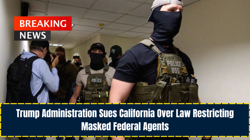 Trump Administration Sues California Over Law Restricting Masked Federal Agents
