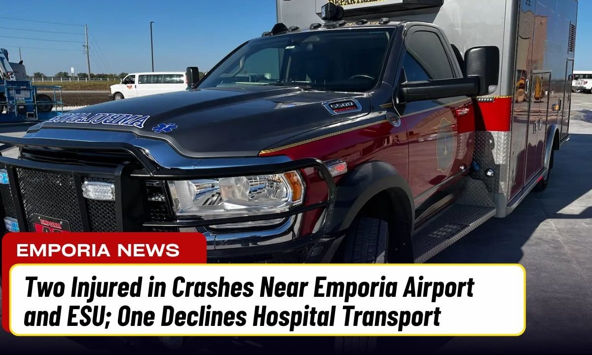 Two Injured in Crashes Near Emporia Airport and ESU; One Declines Hospital Transport